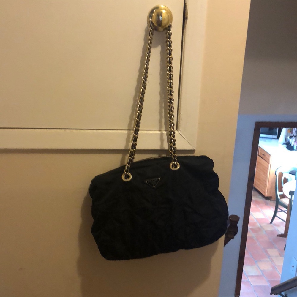Authentic nylon material Prada shoulder bag